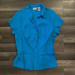 White Stag Vibrant Blue‎ Button-Down Shirt